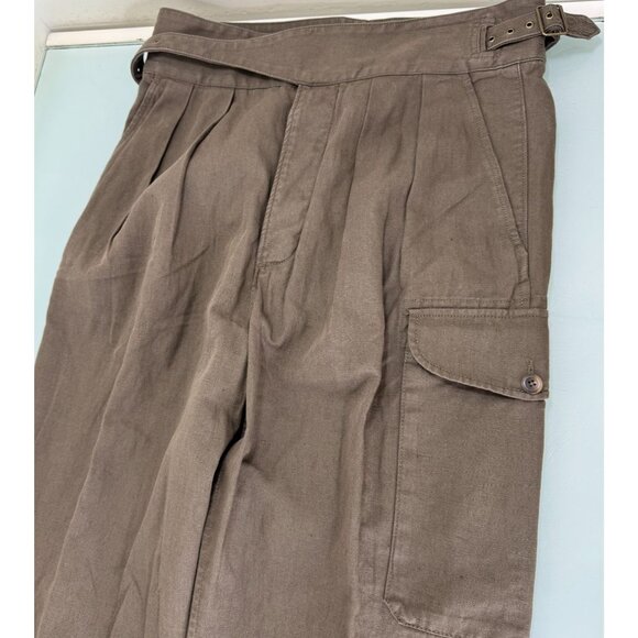 Banana Republic Heritage Explorer Belted Pants 12 Linen Cotton Wide Leg Safari - Picture 9 of 16